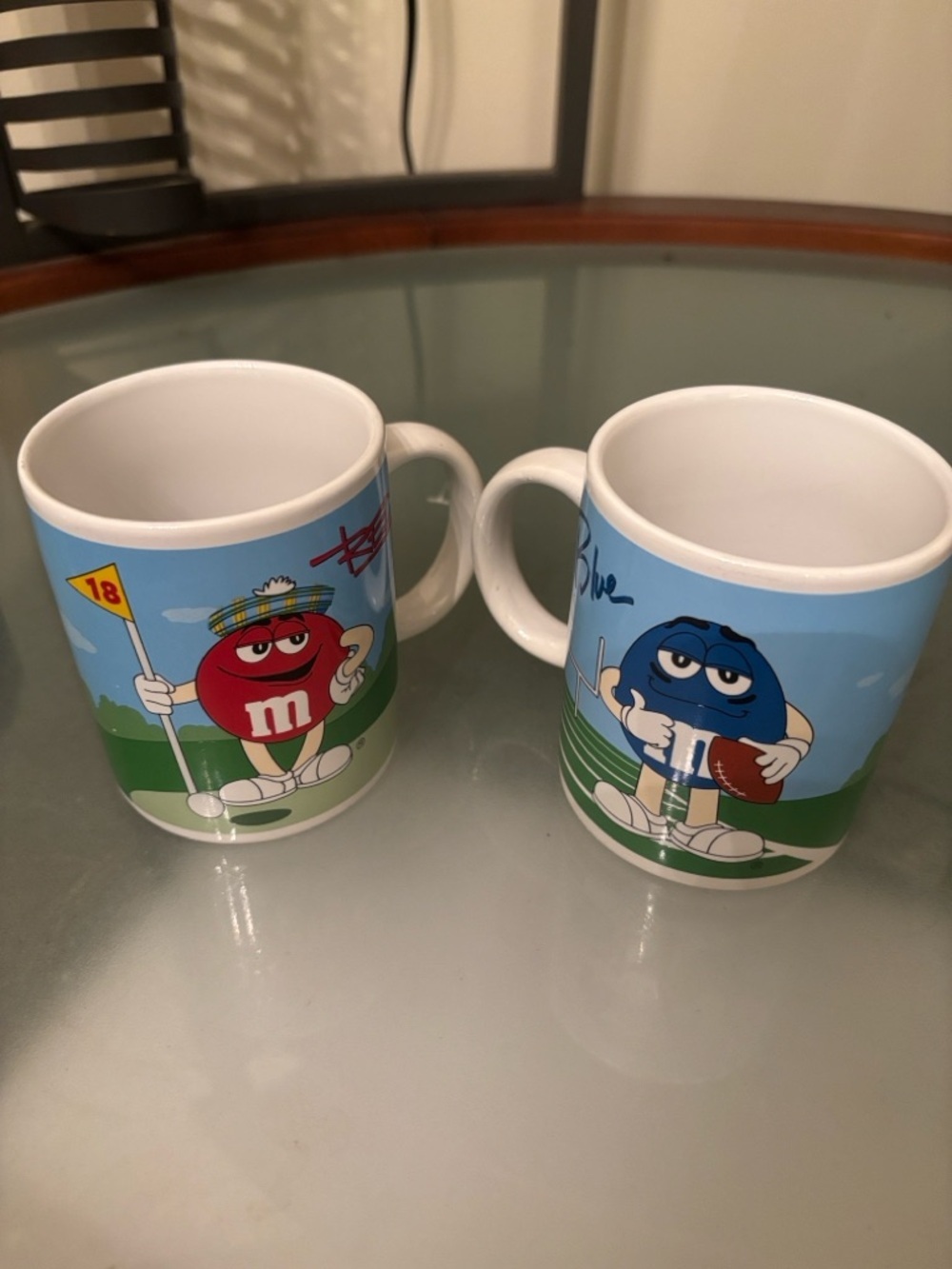 M&M'S Red & Blue Character Golf Mugs Set